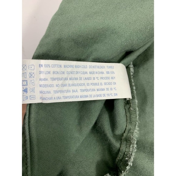 FOREVER 21 MIlitary Jacket Womens Small Green Snap Up Front Pockets Long Sleeve - Picture 6 of 7